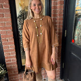 Hazel Suede Mini Dress