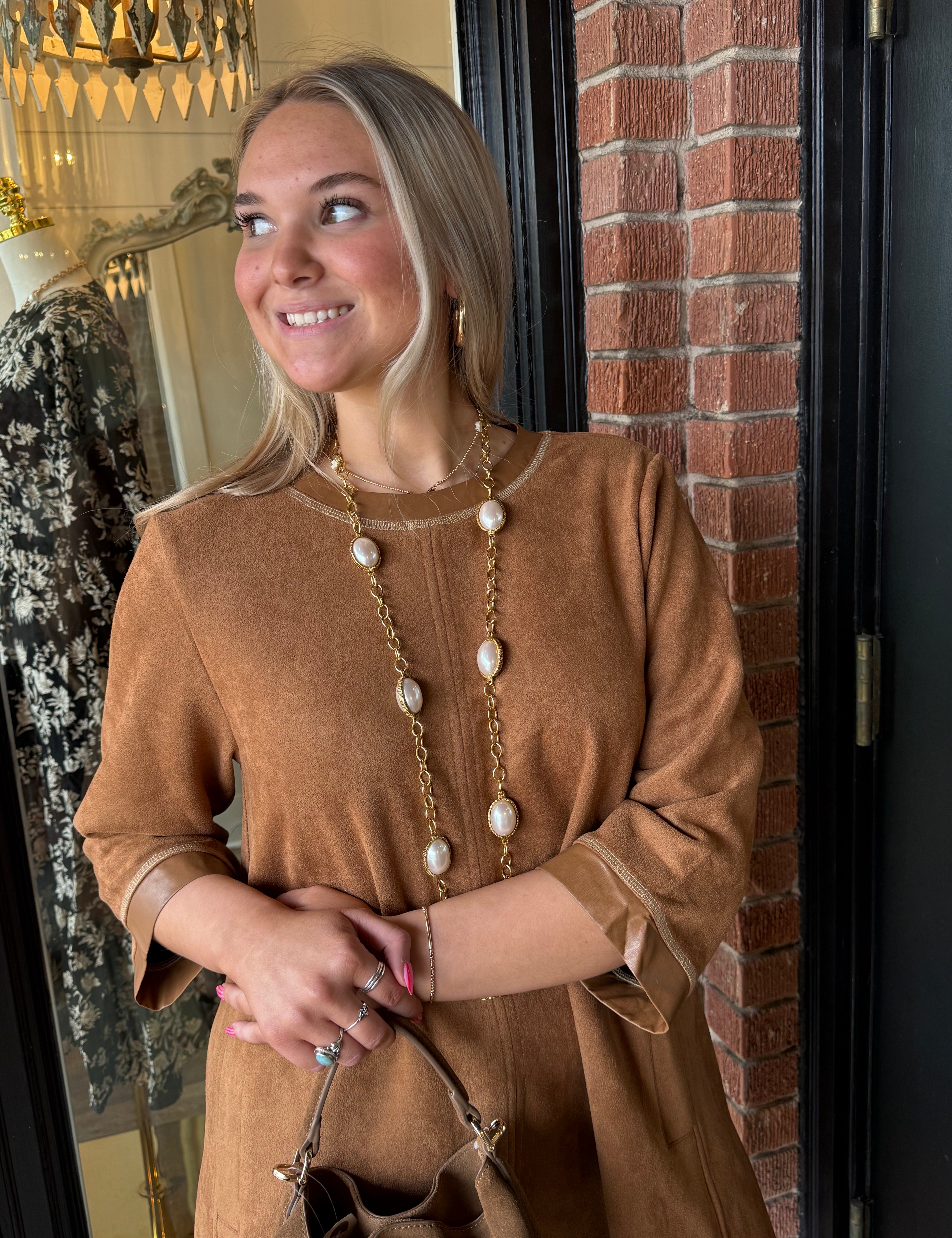 Hazel Suede Mini Dress