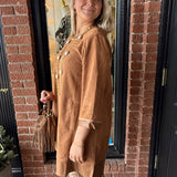 Hazel Suede Mini Dress