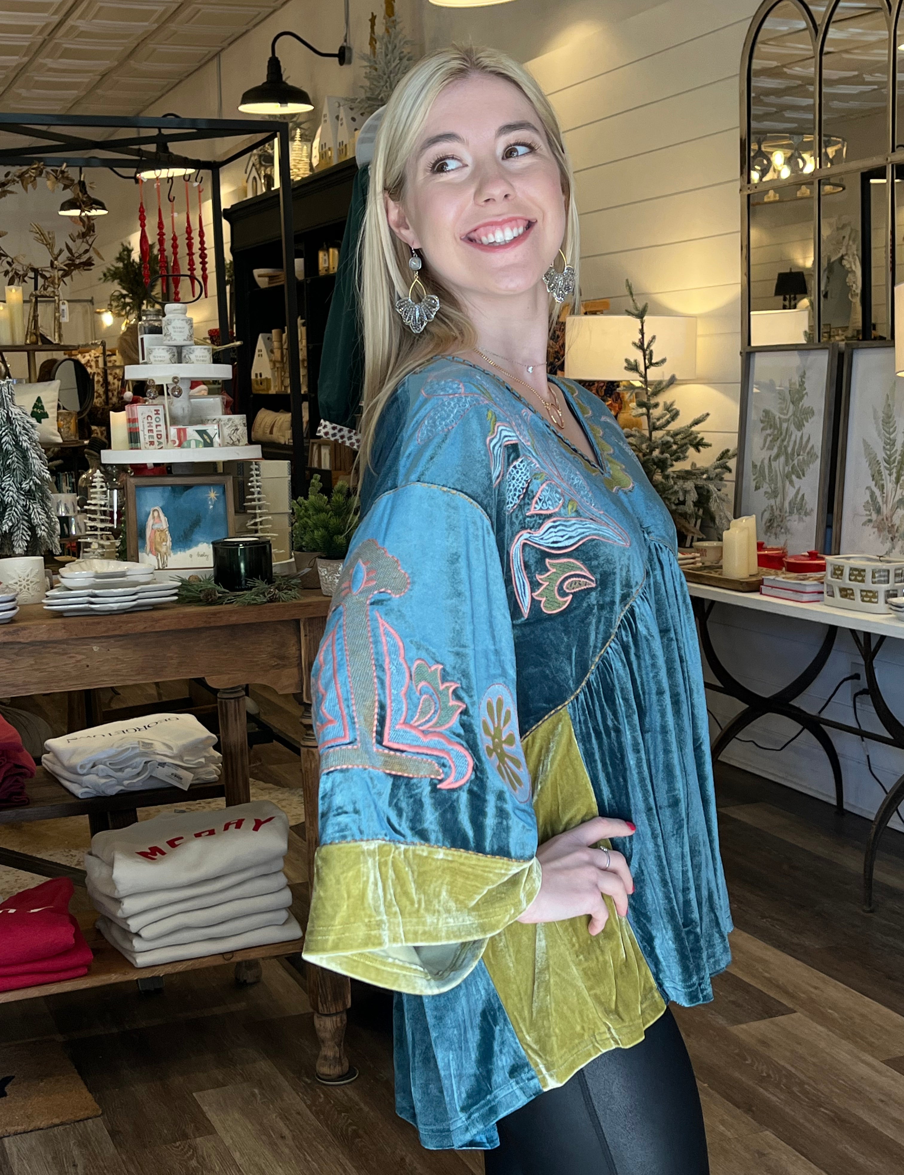 Bridget Velvet Boho Top