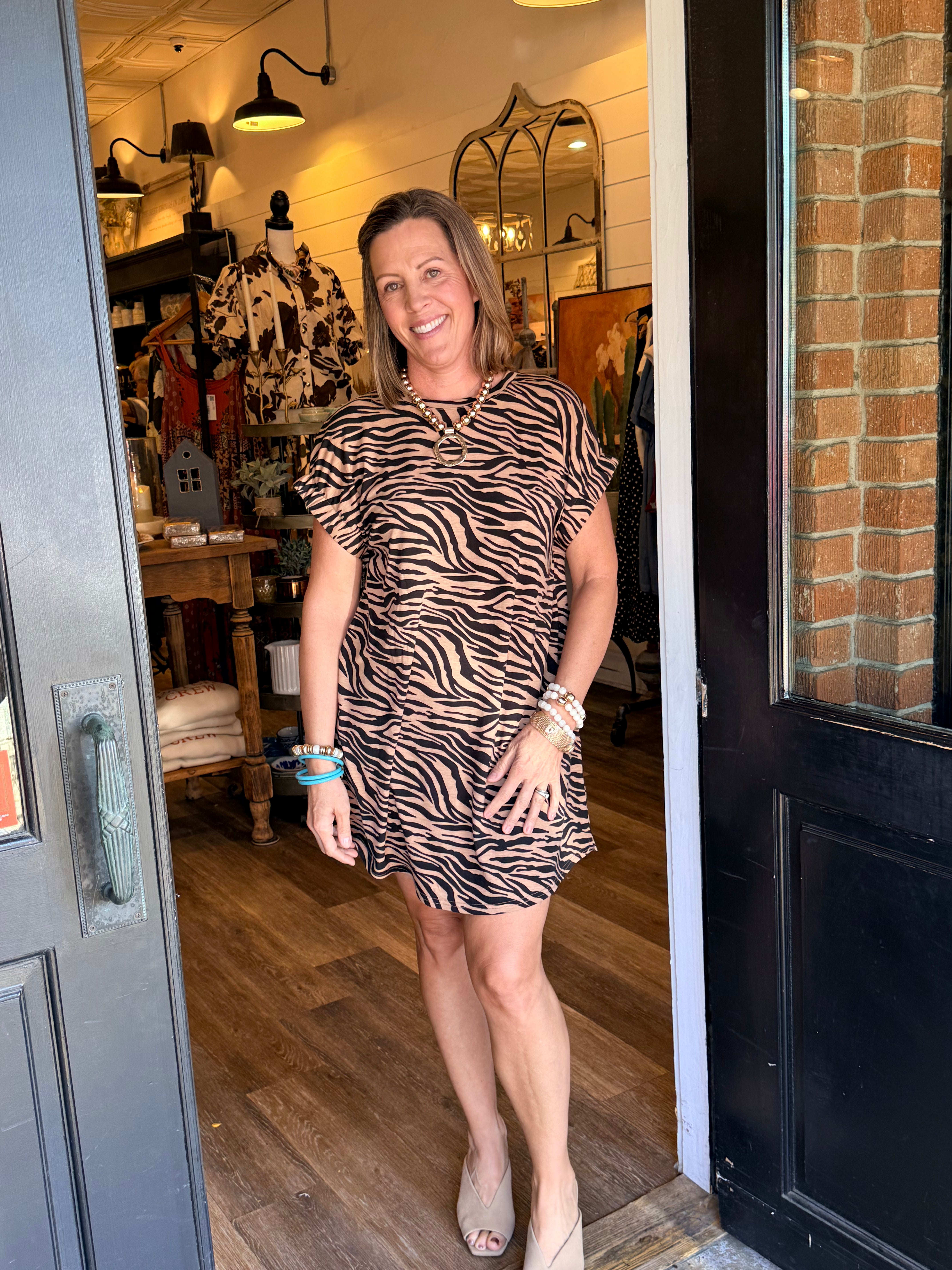 Jillian Tiger Print Dress
