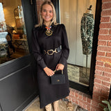 Milly Black Midi Dress