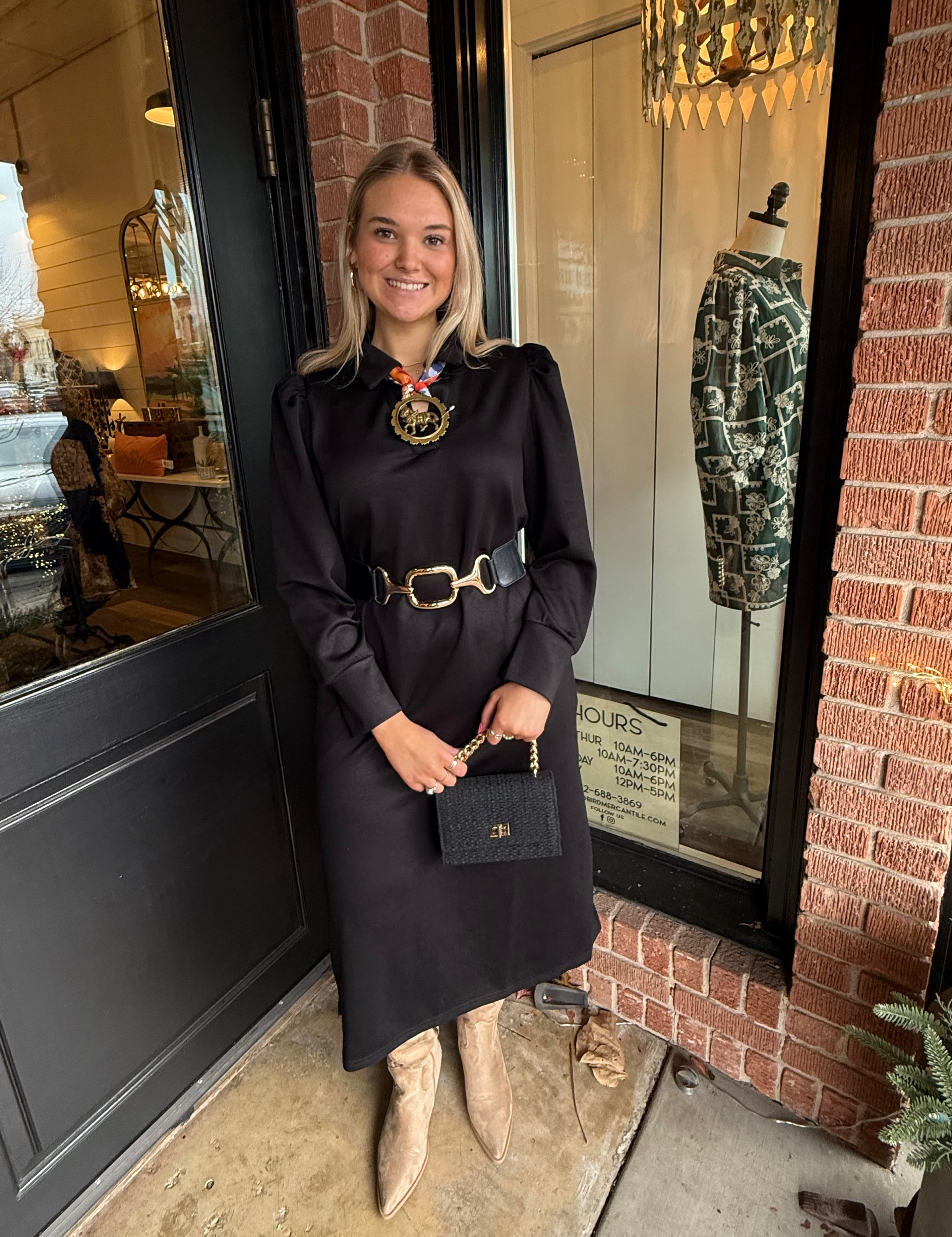 Milly Black Midi Dress