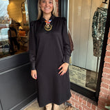 Milly Black Midi Dress