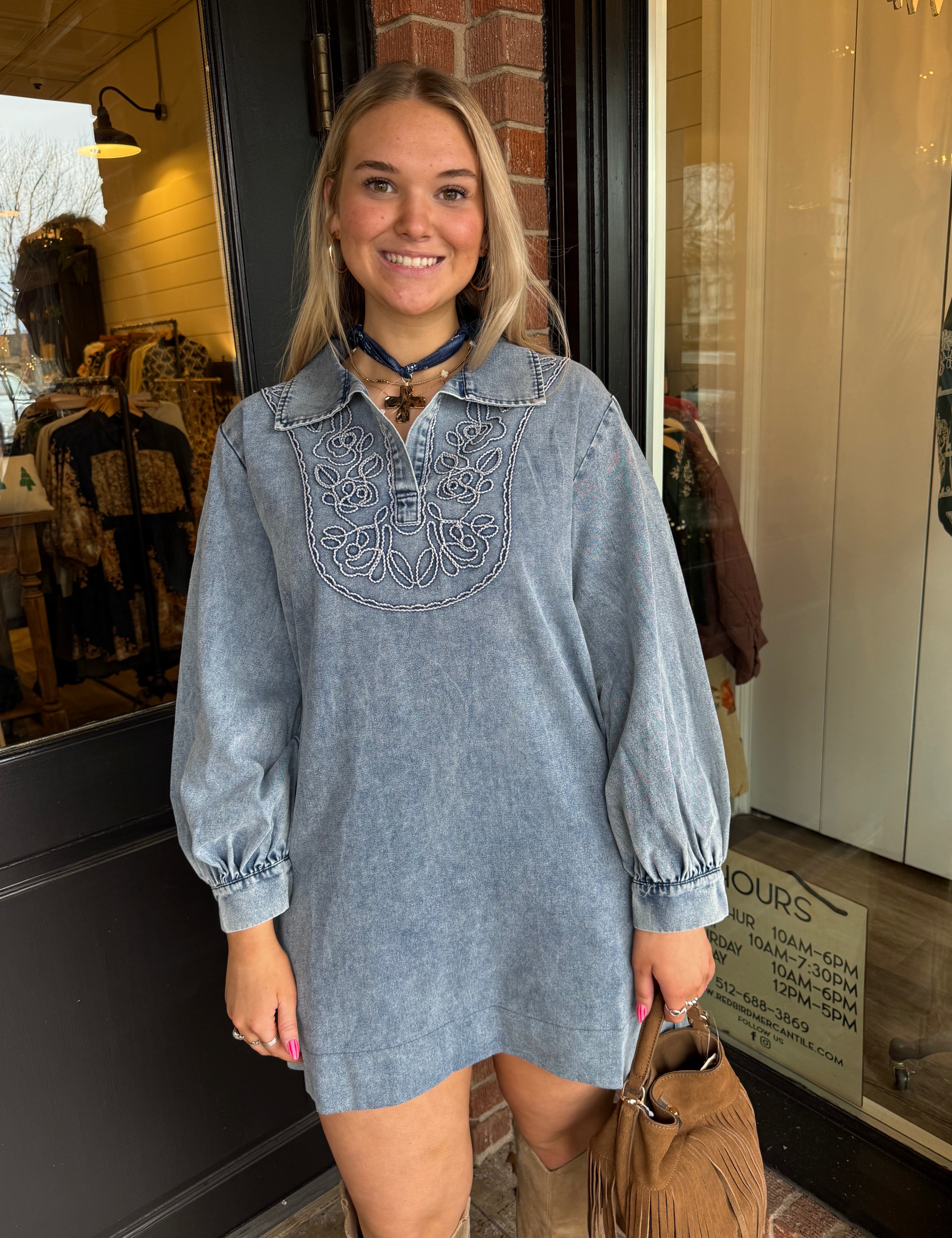 Jodi Denim Mini Dress