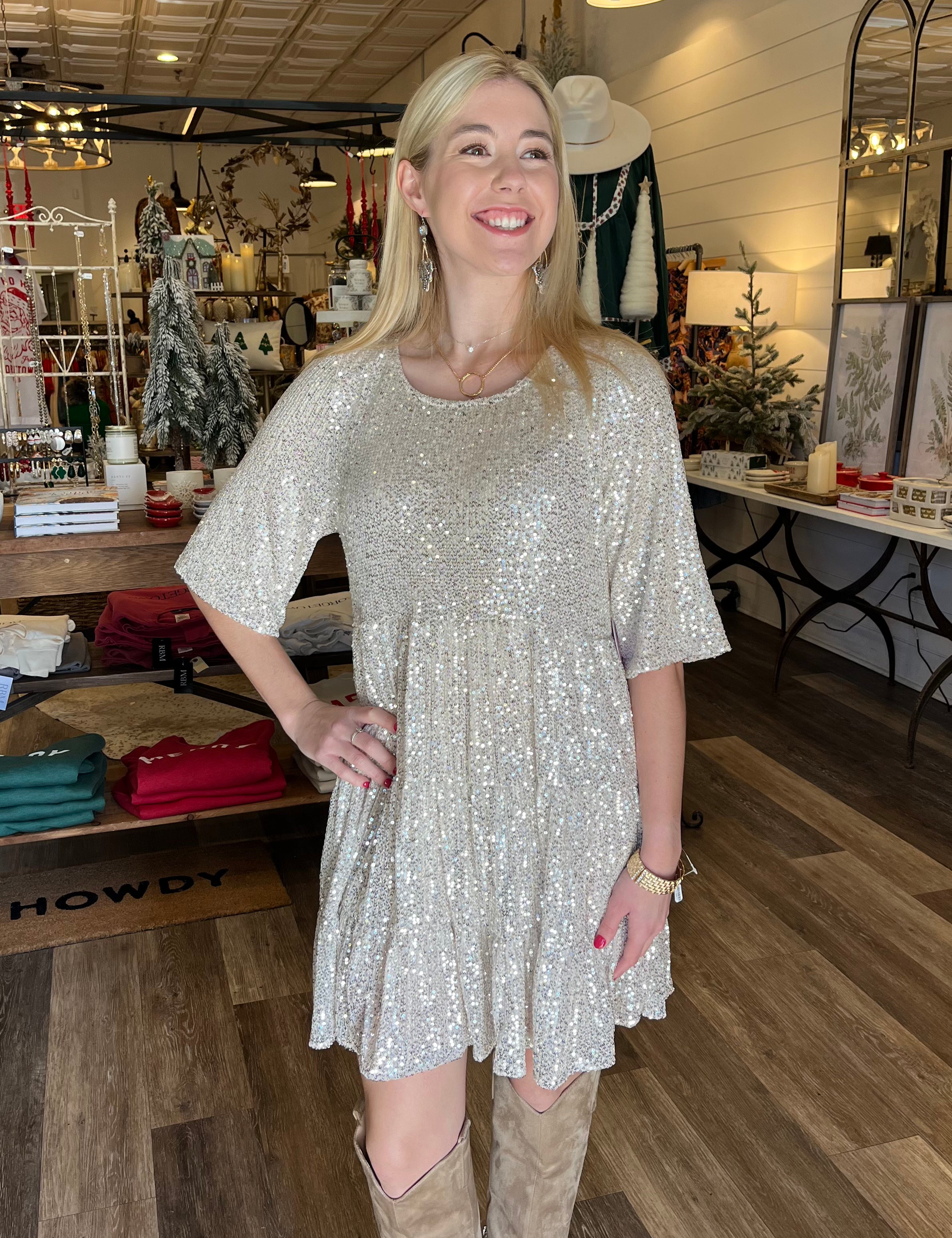 Claire Sequin Dress