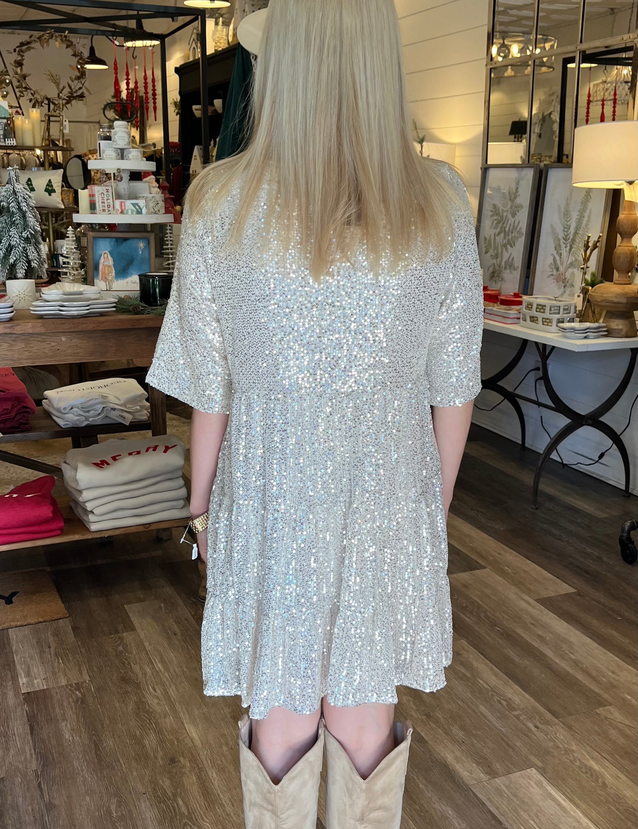 Claire Sequin Dress