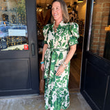 Willa Floral Belted Midi Dress