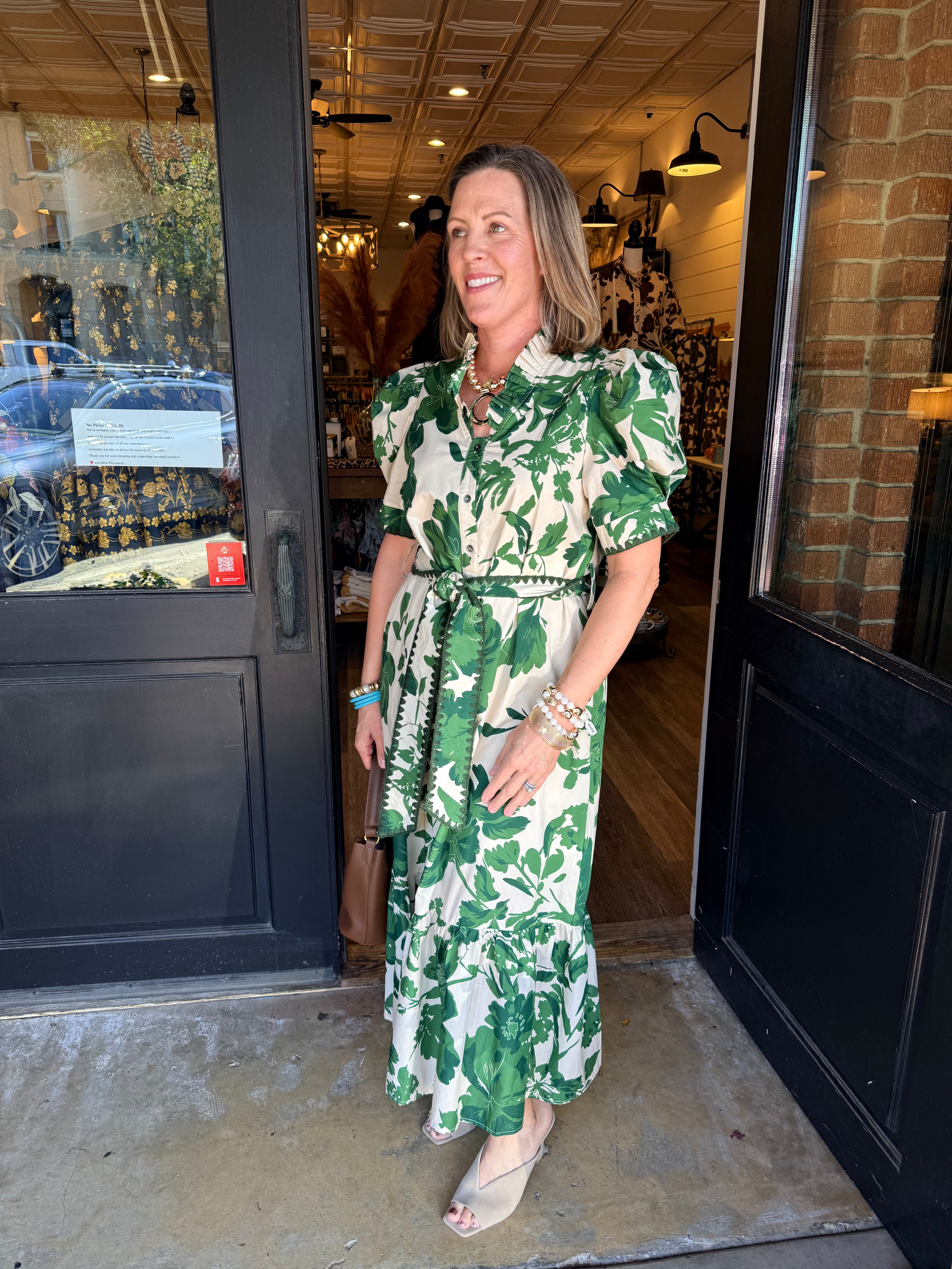 Willa Floral Belted Midi Dress