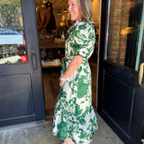 Willa Floral Belted Midi Dress