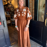 Merrill Embroidered Midi Dress