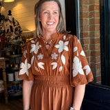 Merrill Embroidered Midi Dress