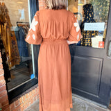 Merrill Embroidered Midi Dress