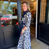 Kinzie Floral Midi Shirt Dress