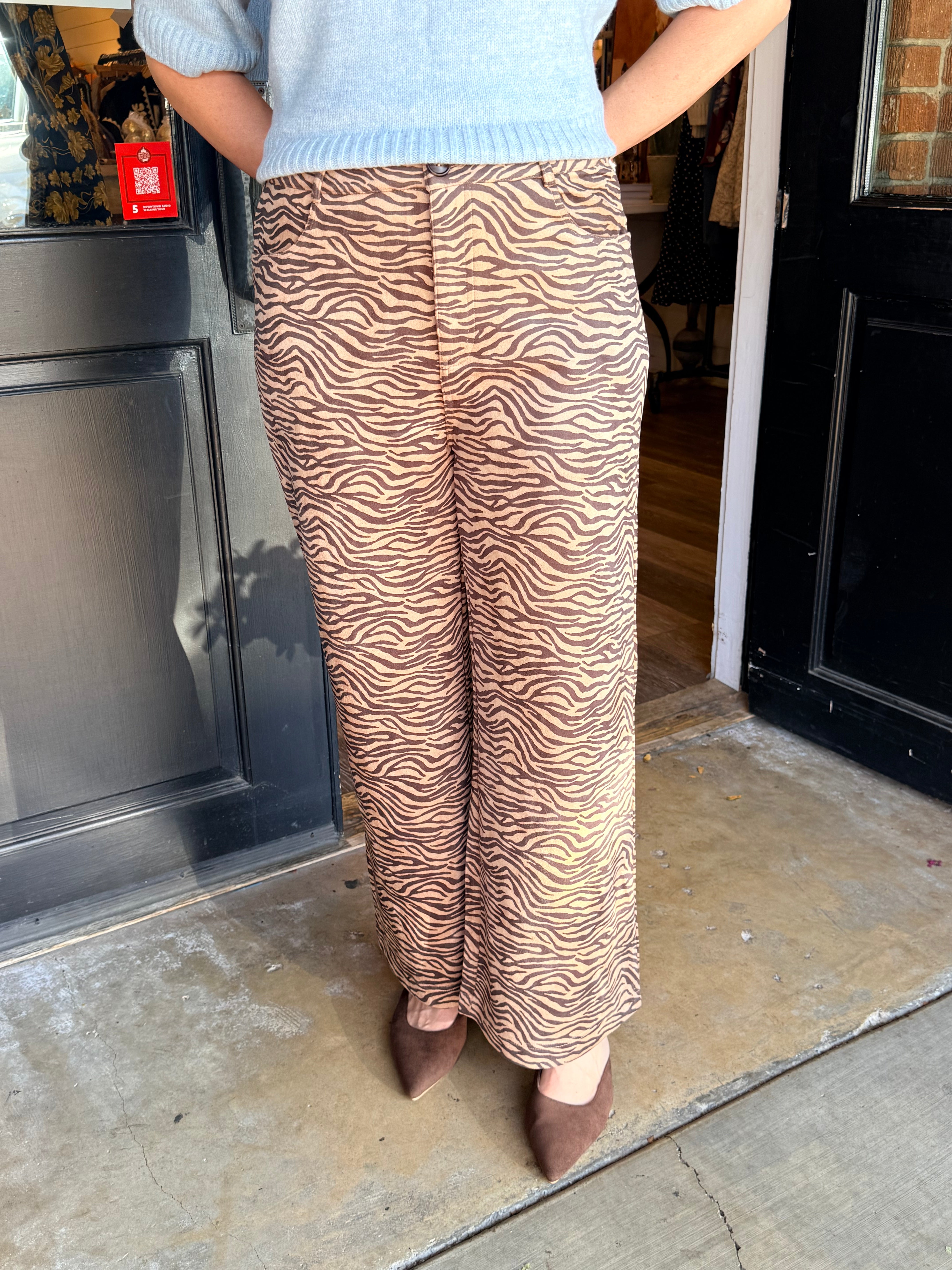 Harper Zebra Wide Leg Pants