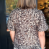 Bailey Leopard Print Puff Sleeve Top