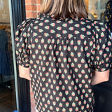 Angie Printed Ruffle Neck Top