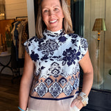 Amy Printed Oversized Sweater Vest