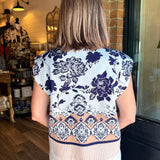 Amy Printed Oversized Sweater Vest