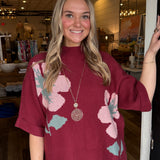 Suzie Burgundy Sweater