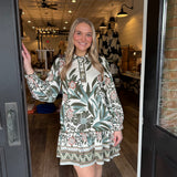 Nancy Olive Mini Dress