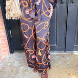 Janelle Chain Print Wide Leg Pants