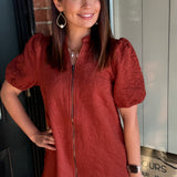 Statia Quilted Floral Mini Dress