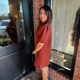 Statia Quilted Floral Mini Dress