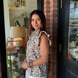 Jade Leopard Print Top