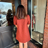 Statia Quilted Floral Mini Dress