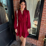 Nancy Burgundy Dress