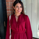 Nancy Burgundy Dress