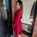 Nancy Burgundy Dress