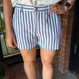 Eliza Striped Linen Shorts