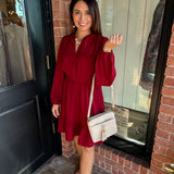 Nancy Burgundy Dress