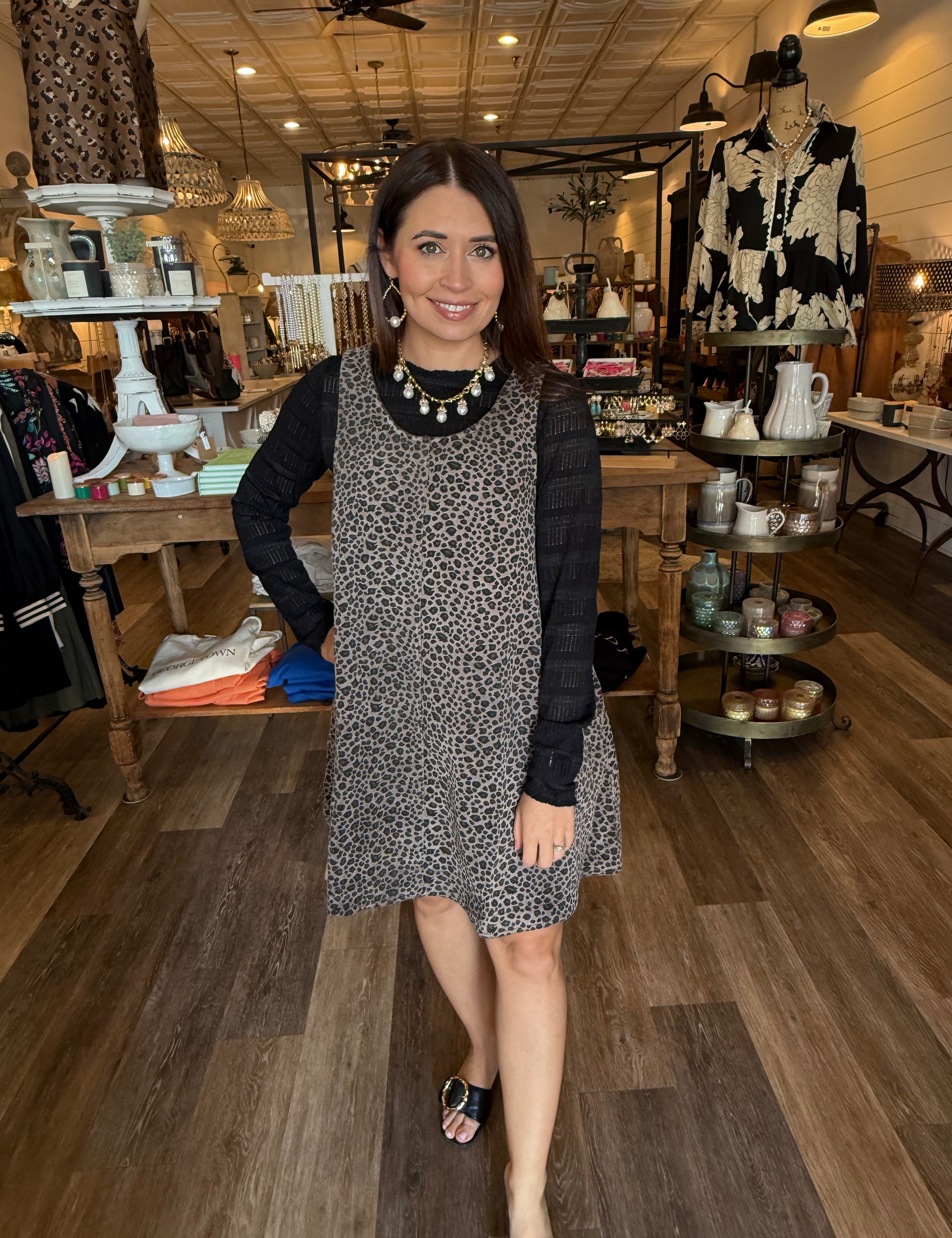 Krista Leopard Mini Dress