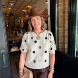 Sasha Raglan Polka Dot Sweater