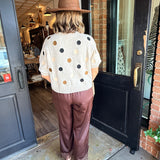 Sasha Raglan Polka Dot Sweater