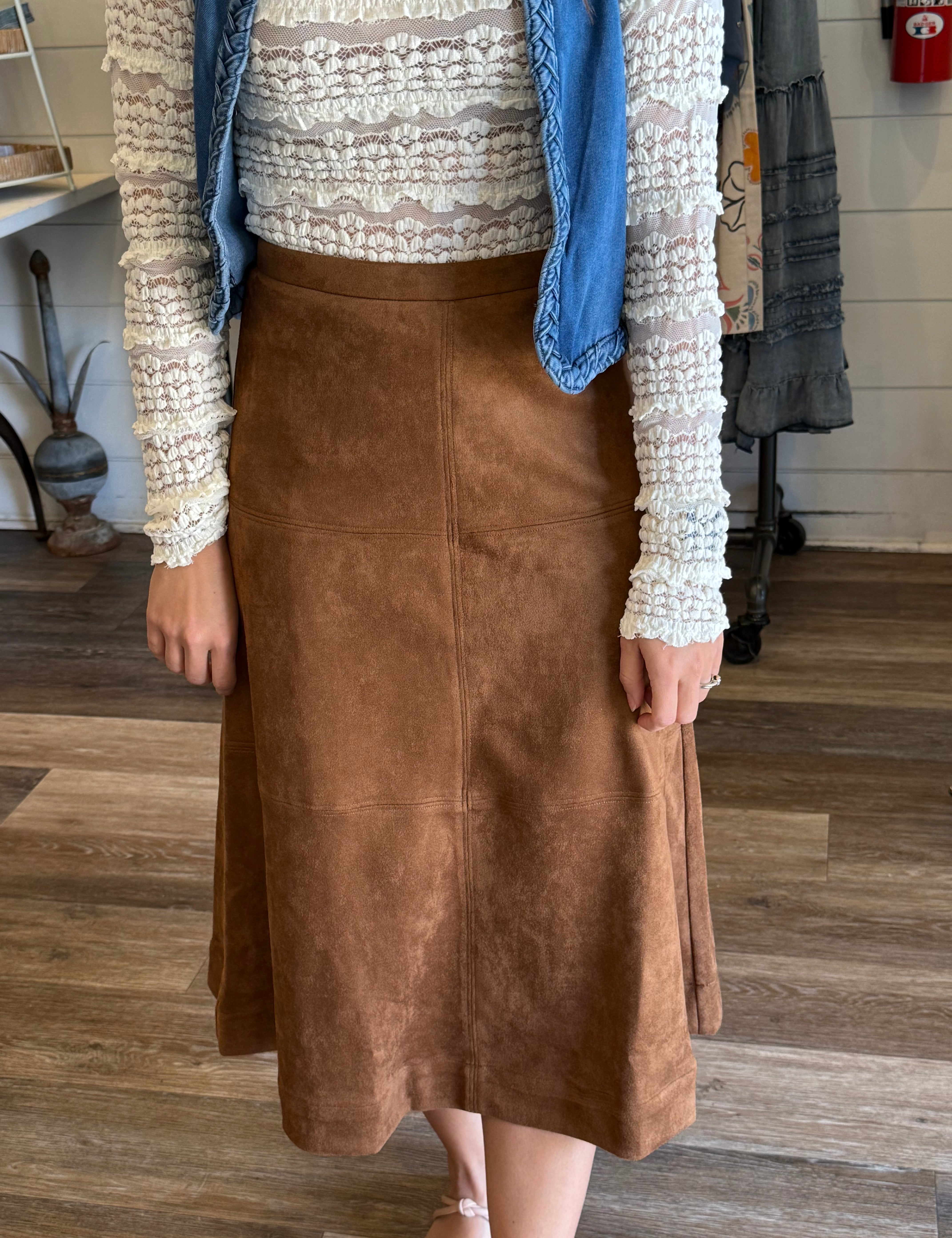 Cecilia Suede Skirt