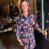 Maureen Floral Button Mini Dress