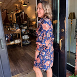 Maureen Floral Button Mini Dress
