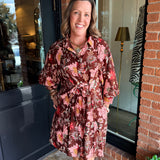 Maureen Floral Button Mini Dress