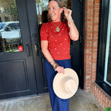 Charlie Polka Dot Puff Sleeve Sweater