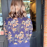 Katie Jacquard Half Zip Sweater