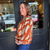 Josie Satin Pattern Top