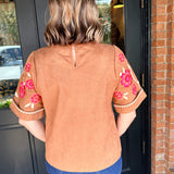 Jenna Embroidered Flower Top