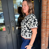 Lana Flower Embossed Top