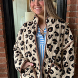 Natalie Animal Print Quilted Jacket