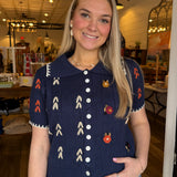 Audrey Floral Knit Top