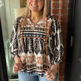 Kayden Multi Print Top